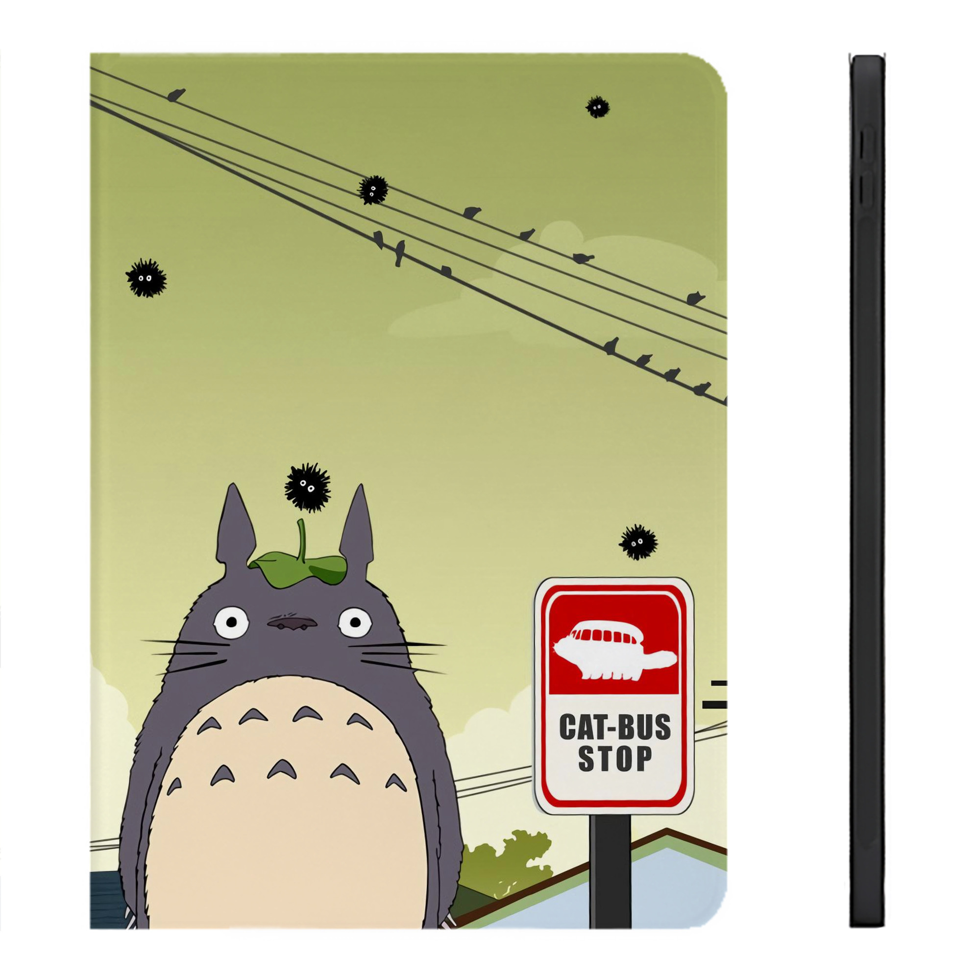 （画像用） となりのトトロ 草壁メイ 草壁サツキ My Neighbor Totoro Satsuki Kusakabe Mei Kusakabe IPadケース ペンホルダー付き ブックスタイルデザイン